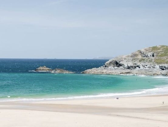 Dog friendly Crantock Beach in Cornwall