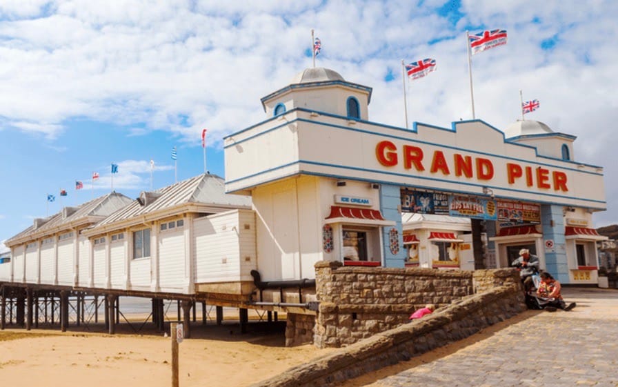 Amusements lining Weston Grand Pier.