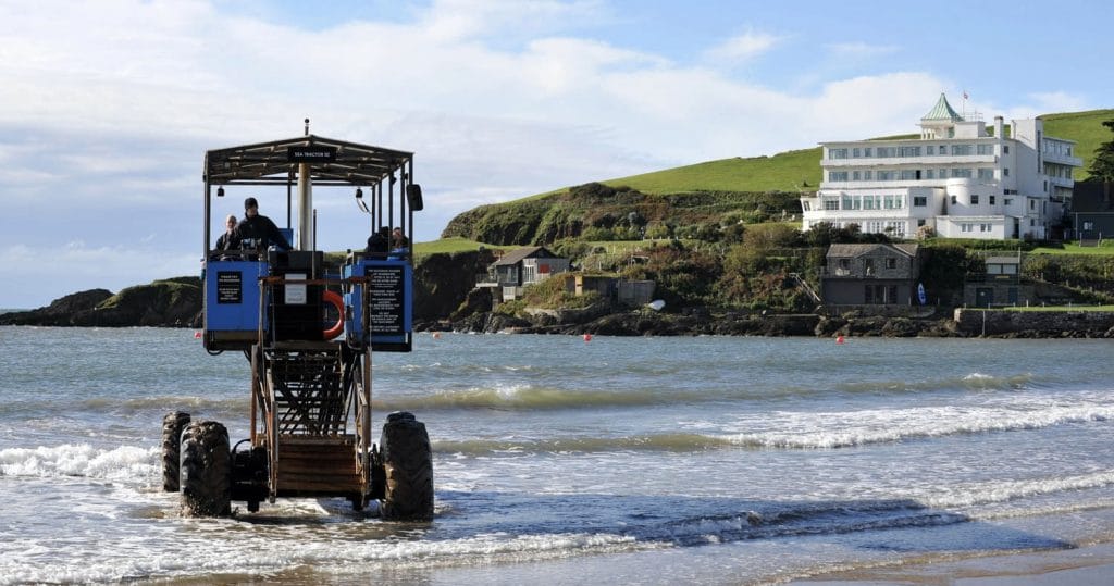 The Sea Tractor at Burgh Island, Devon.