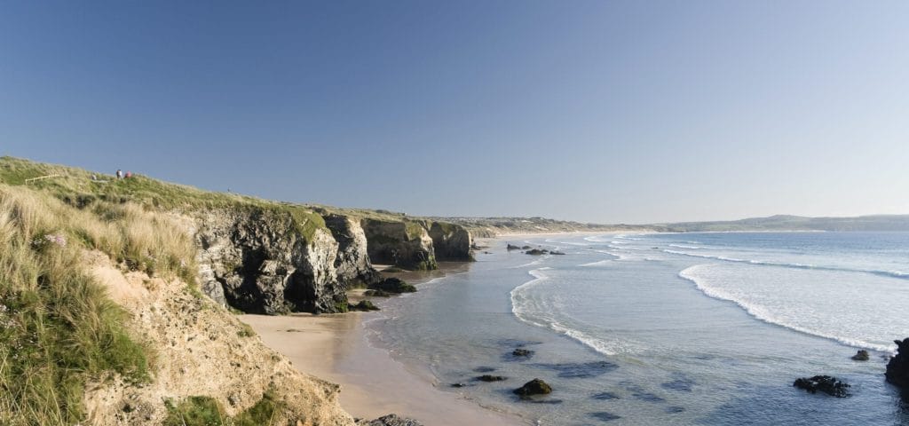 Overlooking Gwithian Beach in Cornwall
