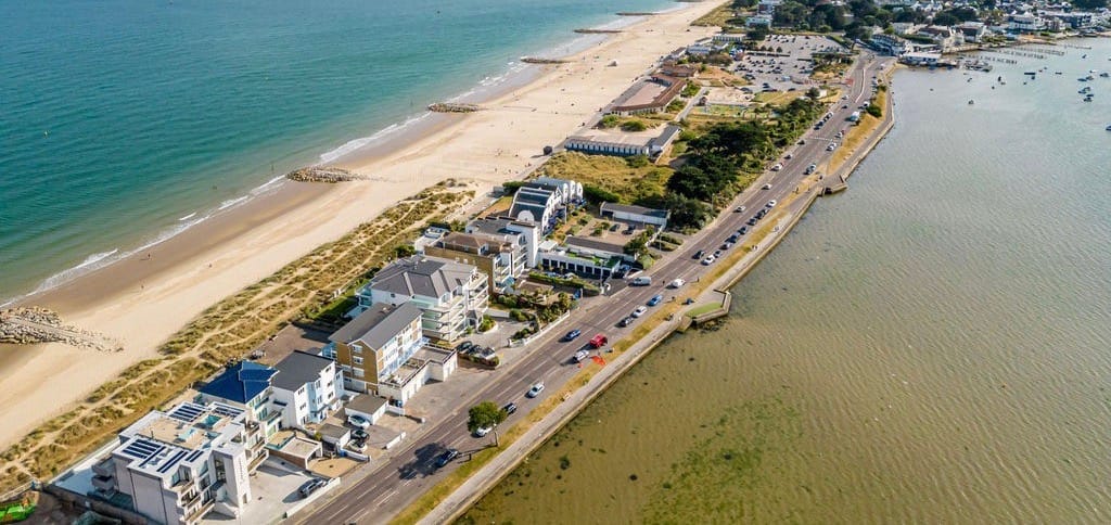 The Blue Flag beach on Sandbanks Peninsula