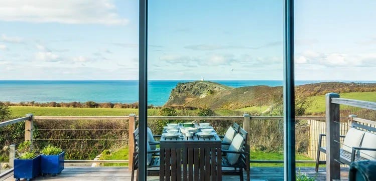 View from a luxury South West Cottage in Devon.
