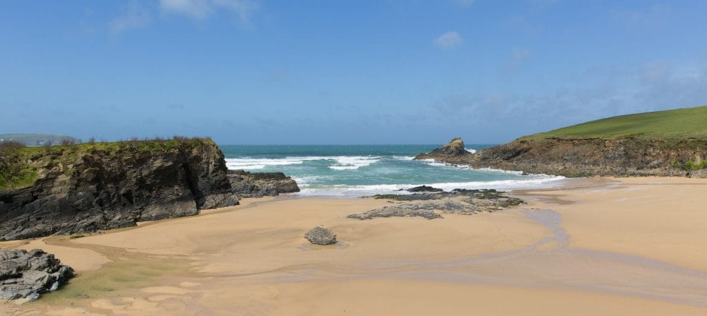 Trevone Bay beach near Padstow Cornwall, South West England