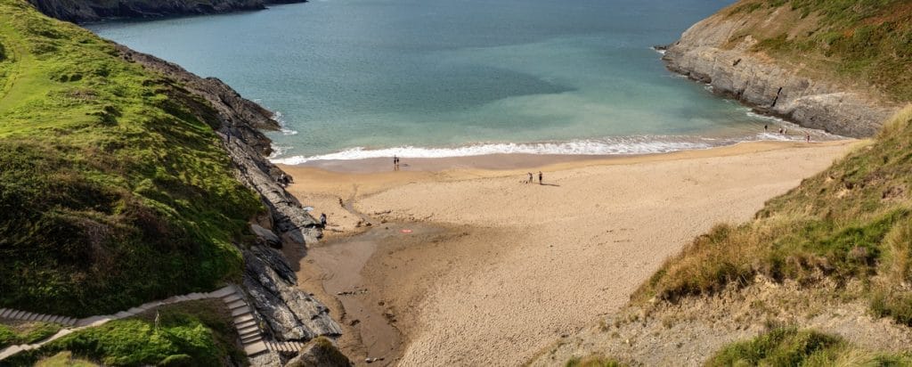Steps leading to the beautiful Mwnt Beach, West Wales