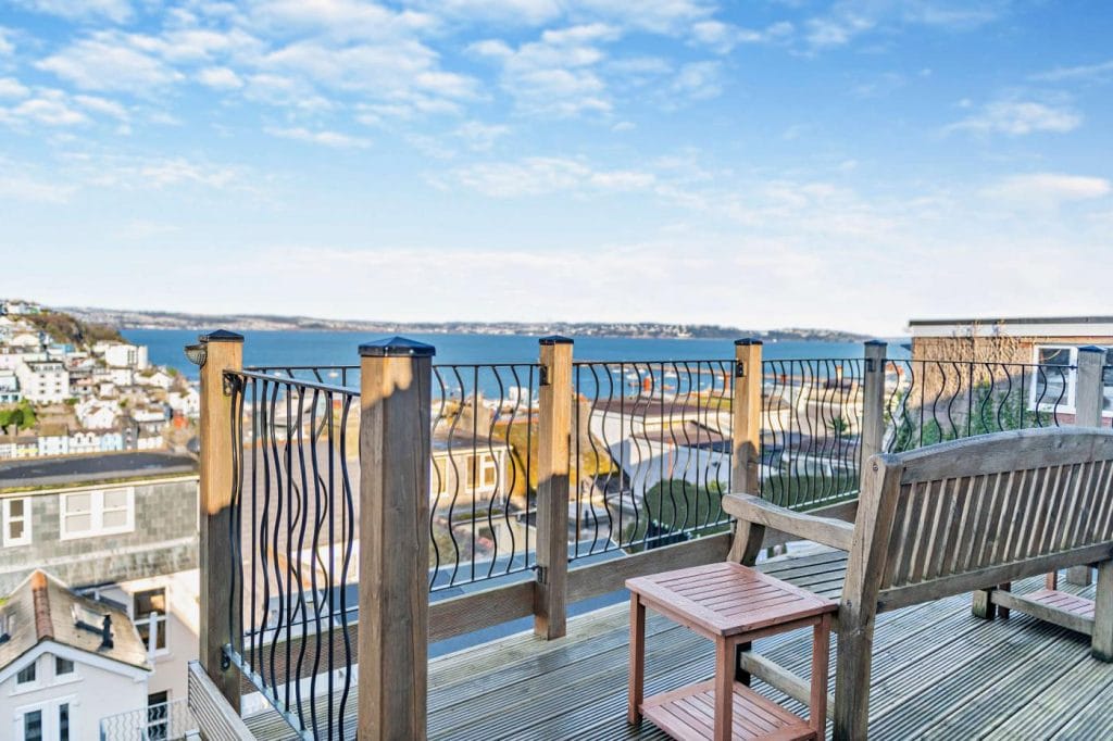 Brixham balcony with sea views