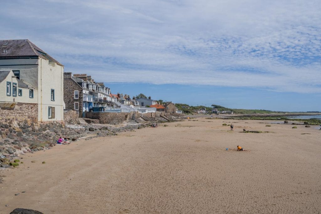 Holiday cottages on Scottish beach