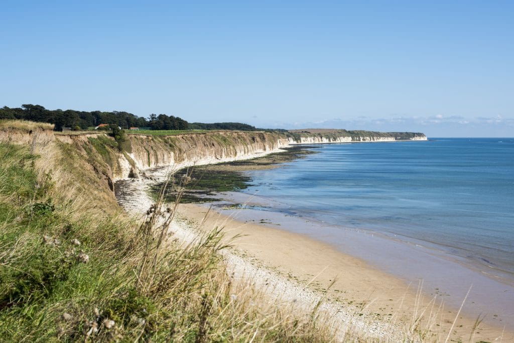 A view of the cliffs and Bridlington Bay