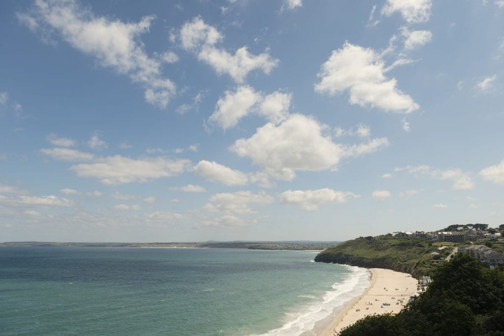 Carbis Bay Beach Cornwall – calm turquoise water and family-friendly sands.