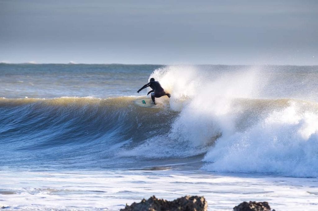 Surfing at Compton Bay, Isle of Wight