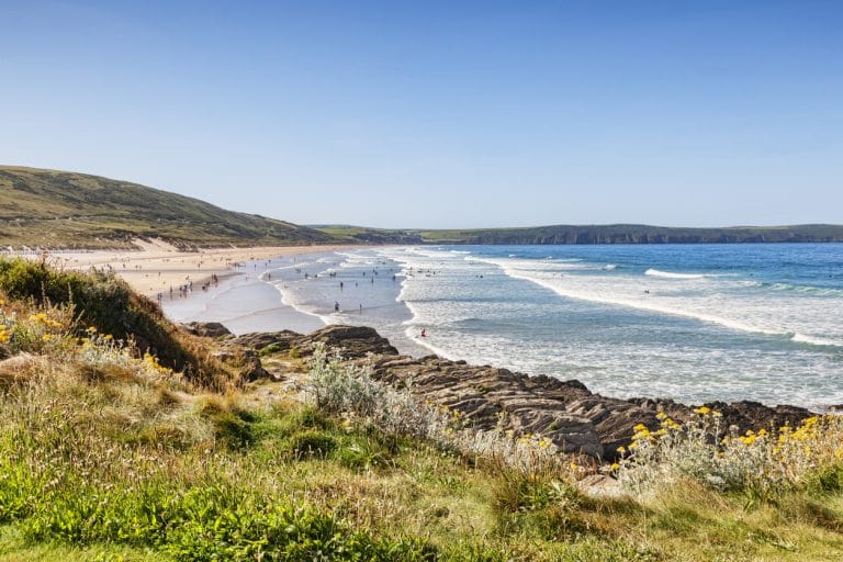 The beach at Woolacombe in North Devon