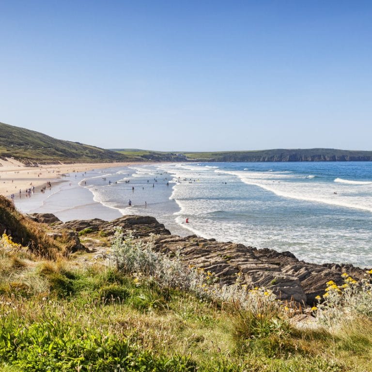 The beach at Woolacombe in North Devon