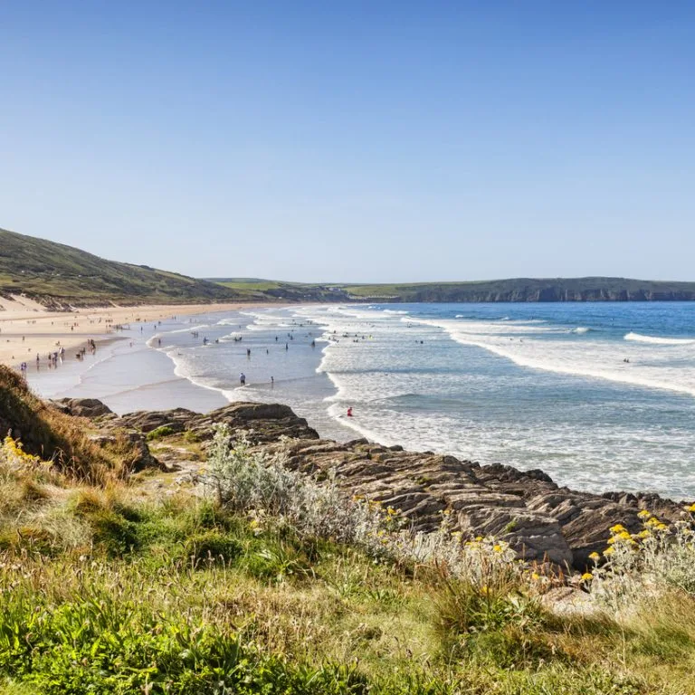 The beach at Woolacombe in North Devon