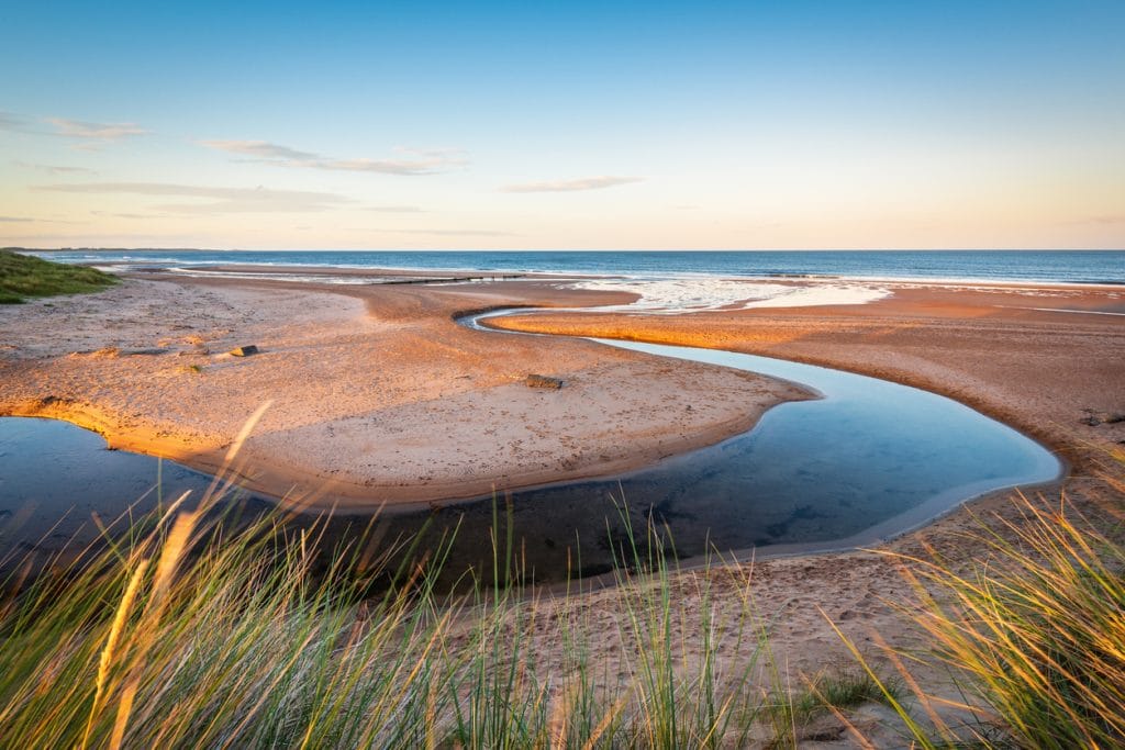 Druridge Bay is a seven mile long beach in Northumberland
