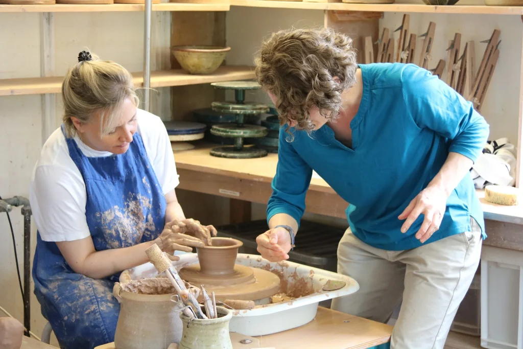 Pottery throwing in St Ives