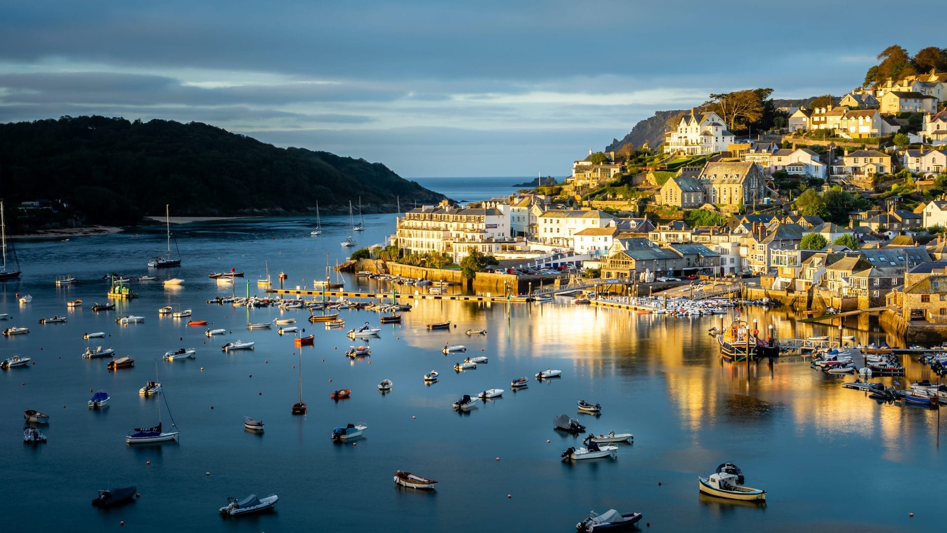 Sunrise over Salcombe in South Devon taken from Snapes Point.