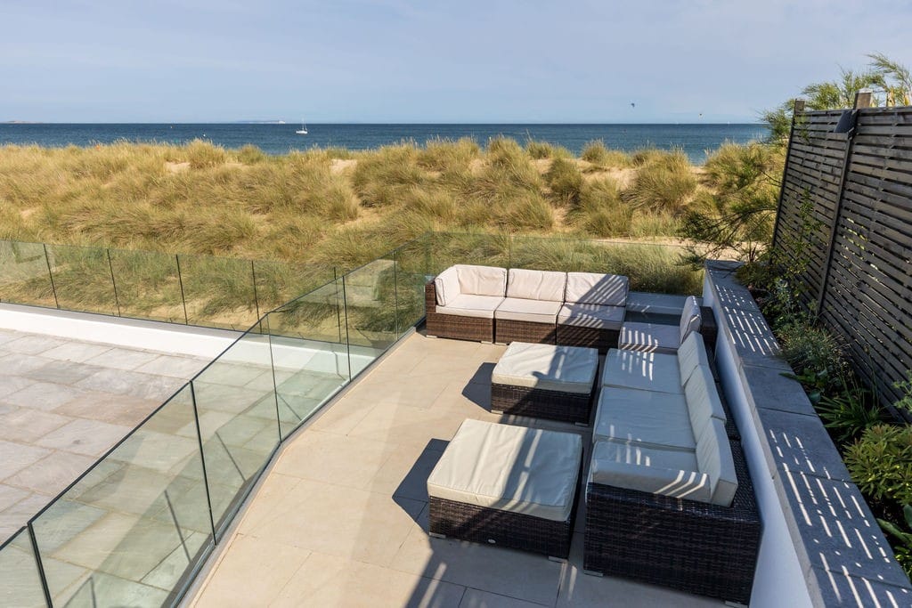 Sandbanks apartment with sea views from balcony