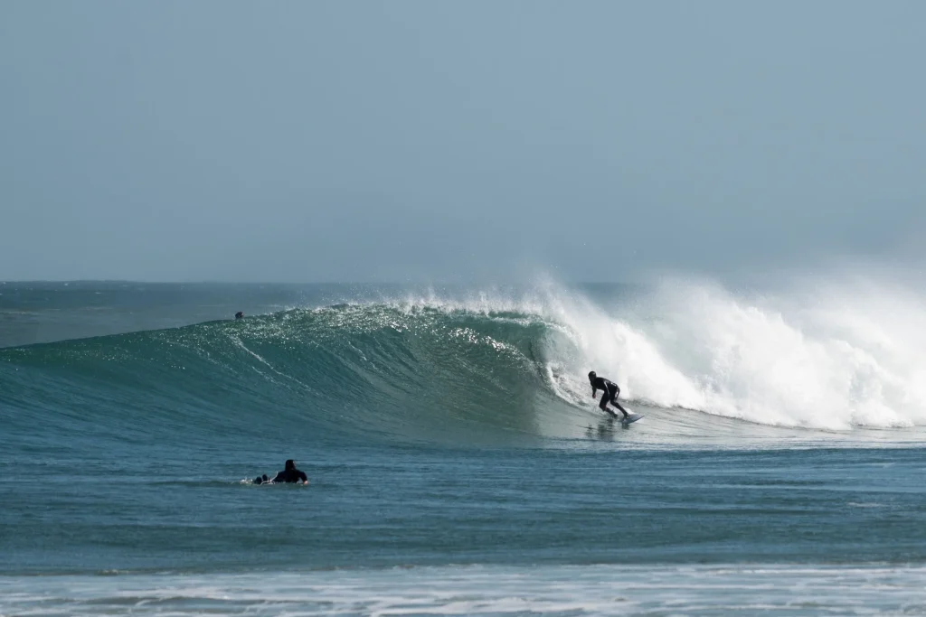 Surfing the waves in St Ives