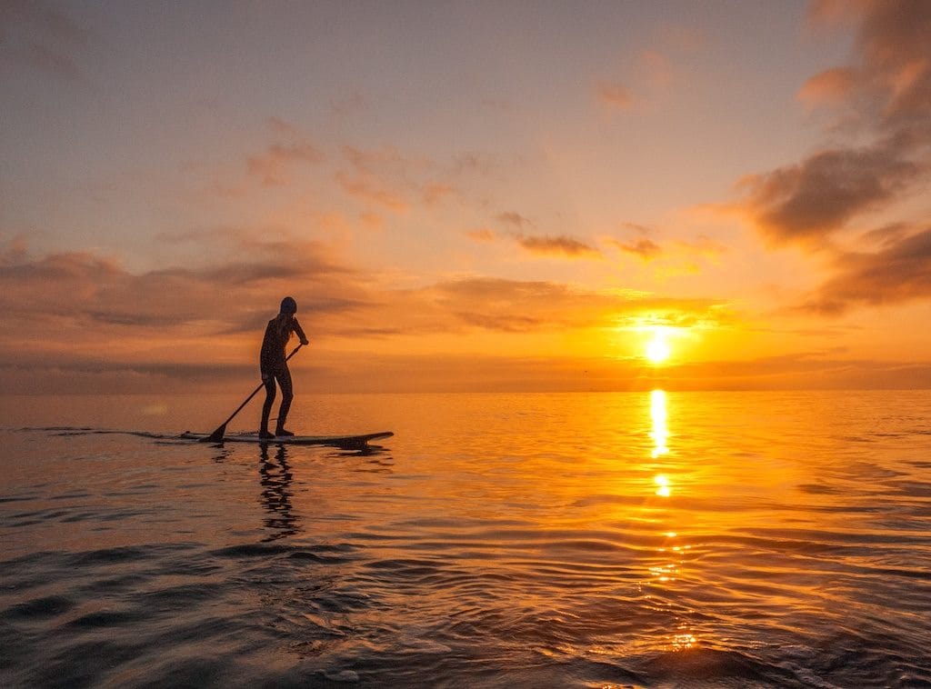 Sunset Paddle-boarding in St Ives