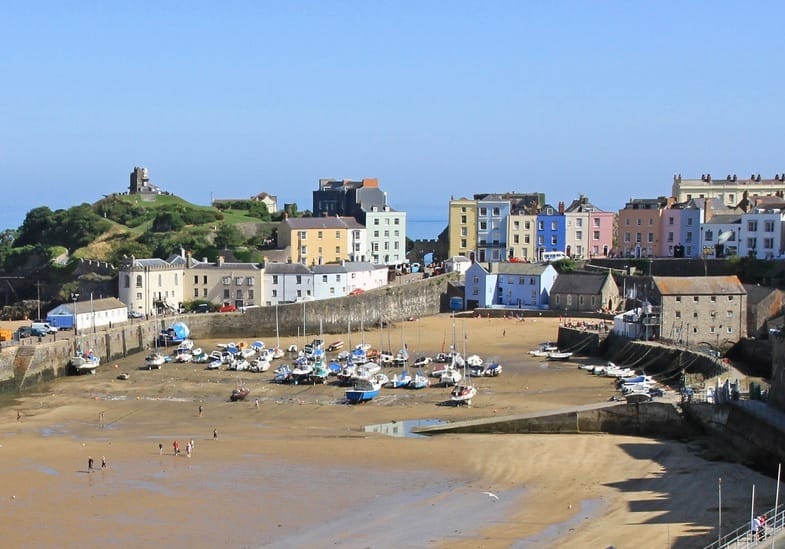 A view of Tenby harbour in South Wales