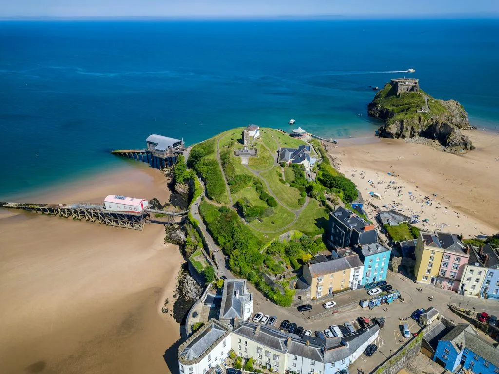 Aerial view of Tenby harbour