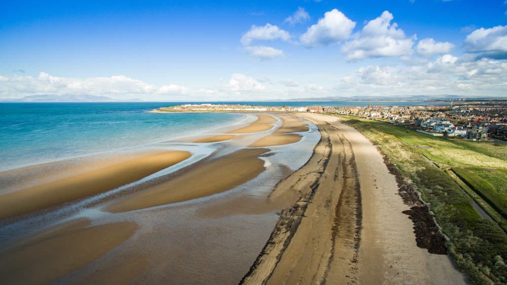 Troon Beach in South Ayrshire