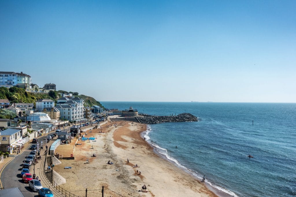 Ventnor beach on the Isle of Wight in England