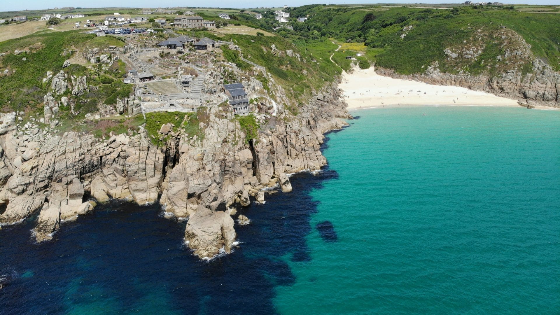View of the Minack Theatre in Porthcurno, Cornwall