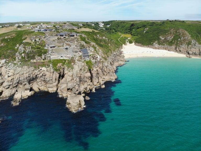 View of the Minack Theatre in Porthcurno, Cornwall