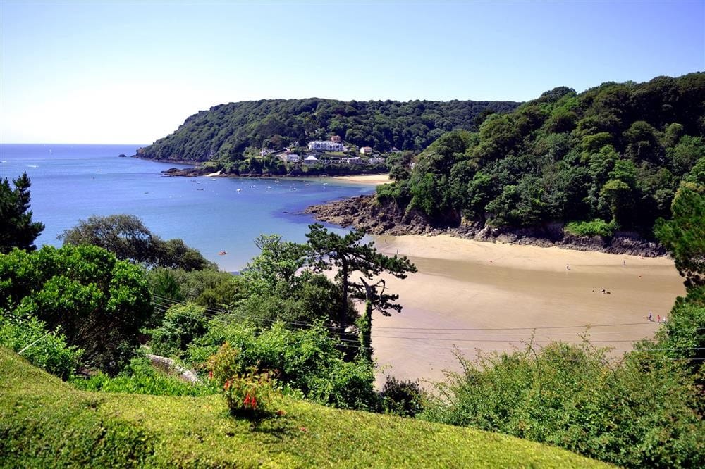 Secluded beach in Salcombe for swimming
