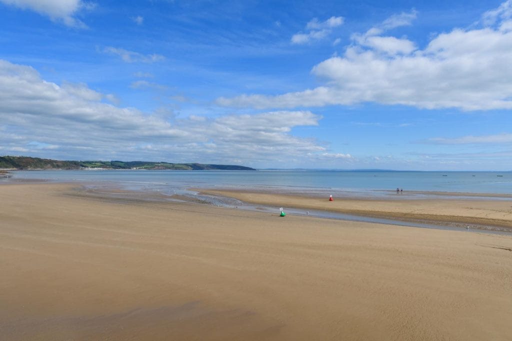 Saundersfoot dog friendly beach in Pembrokeshire.