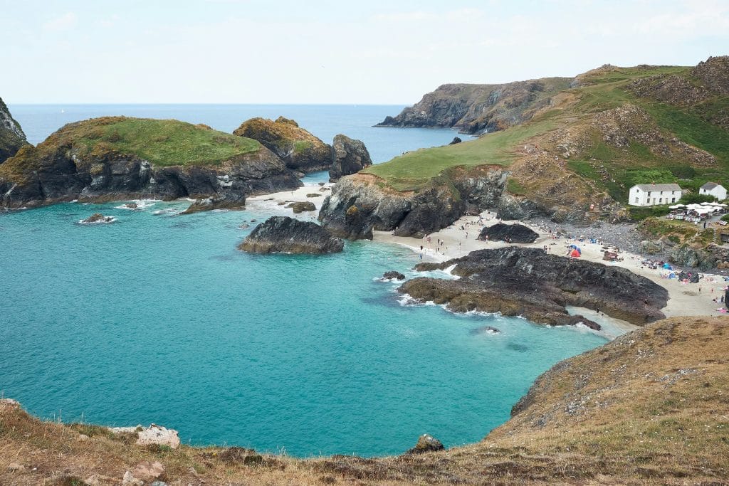 Overlooking Kynance Cove beach in West Cornwall