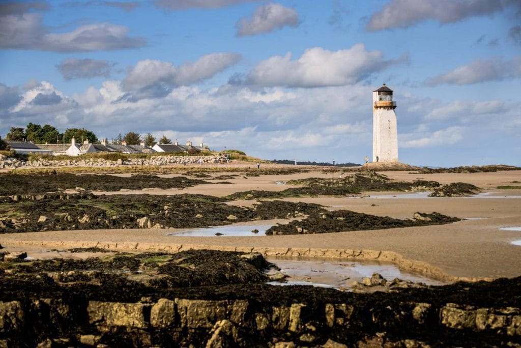 Southerness Beach and Lighthouse, Dumfries
