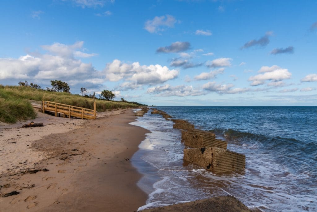 Alnmouth beach in Northumberland