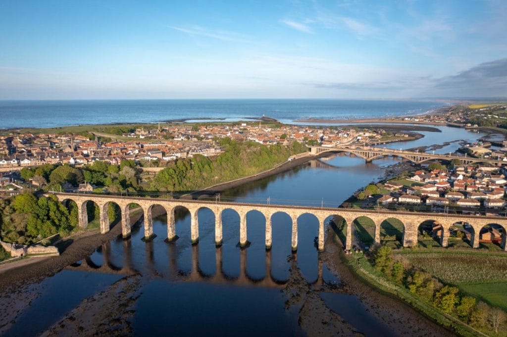 The viaduct in Berwick-upon-Tweed, Northumberland