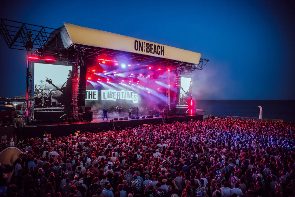 Brighton on the beach music festival at night