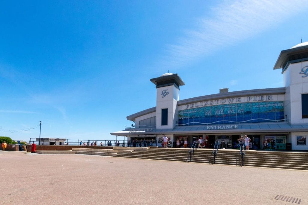 Felixstowe Pier in Suffolk on the seafront