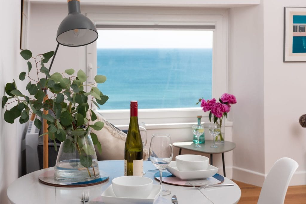 Sea view from a Marazion couples cottage in Cornwall