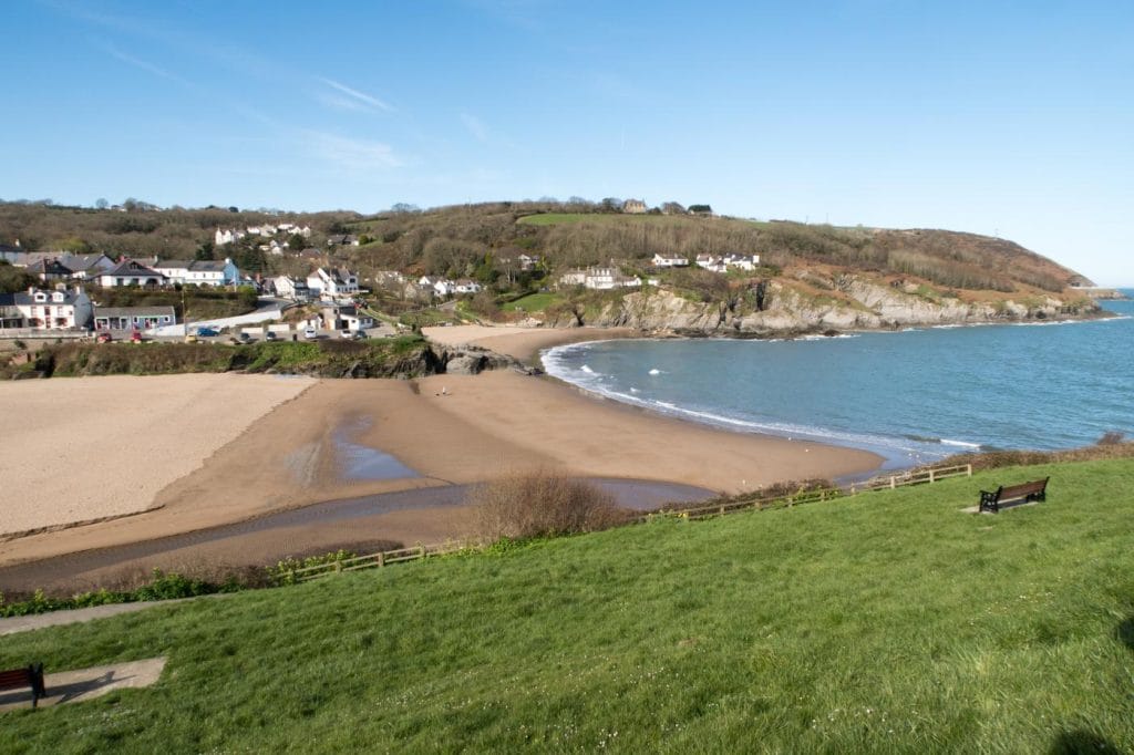 Aberporth town and beach