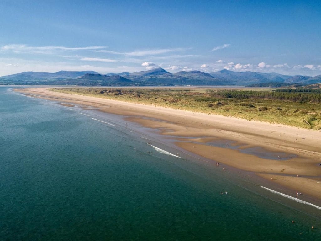 Barmouth Beach in Gwynedd, North Wales