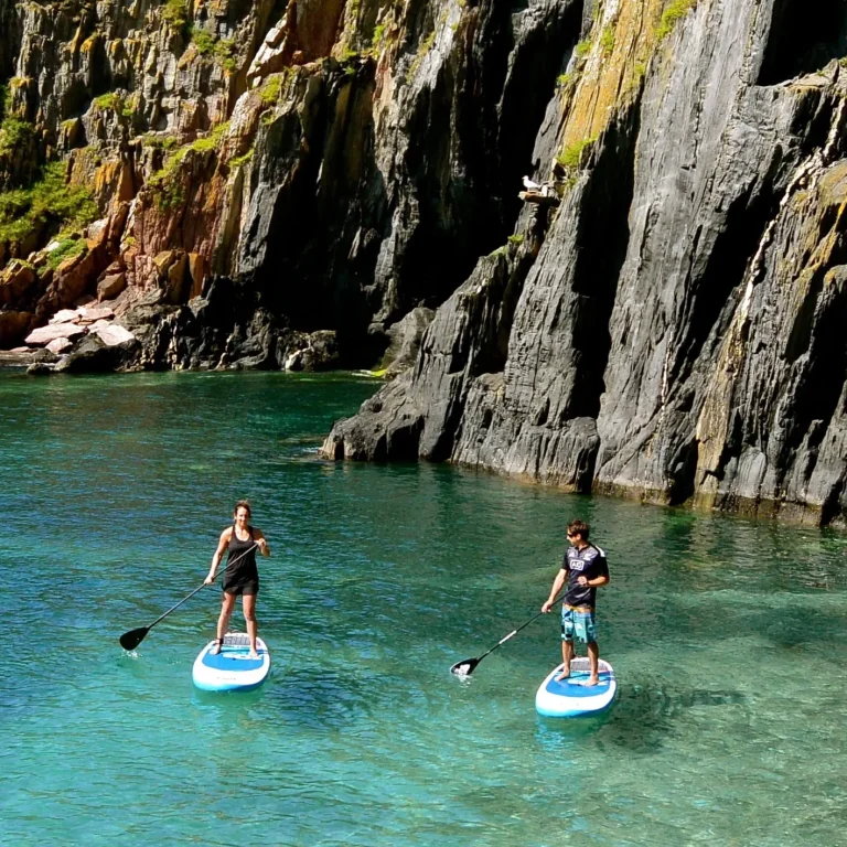 A couple enjoying active holidays in Devon