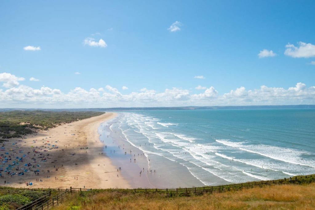 Saunton Sands beach in North Devon