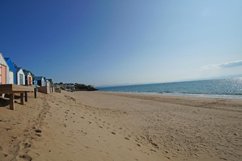 Colourful Beach Huts on Abersoch Beach