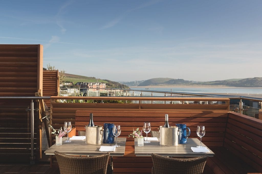 View from the terrace at Rick Stein's Cornwall restaurant