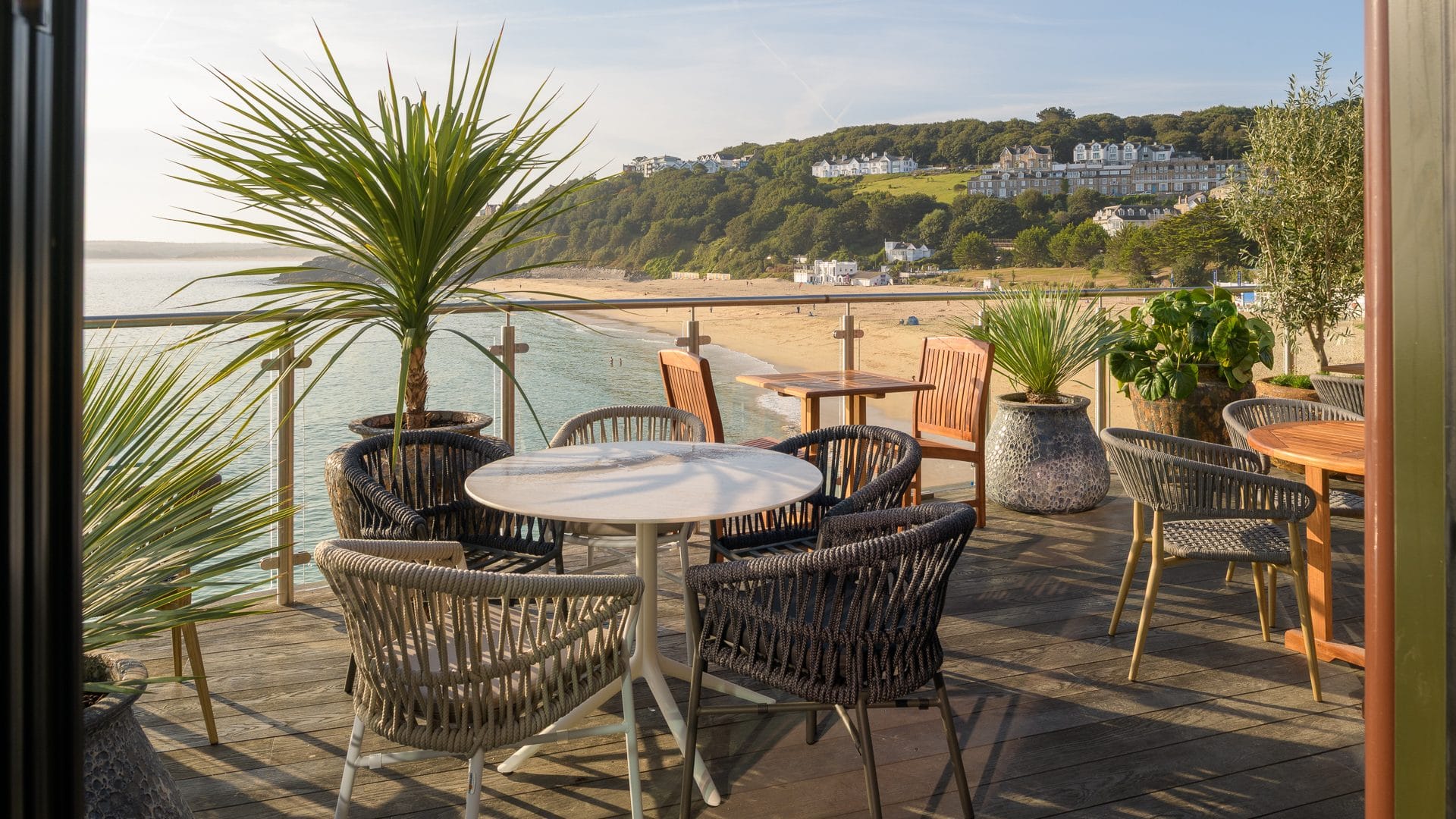 Sea view restaurant in Cornwall