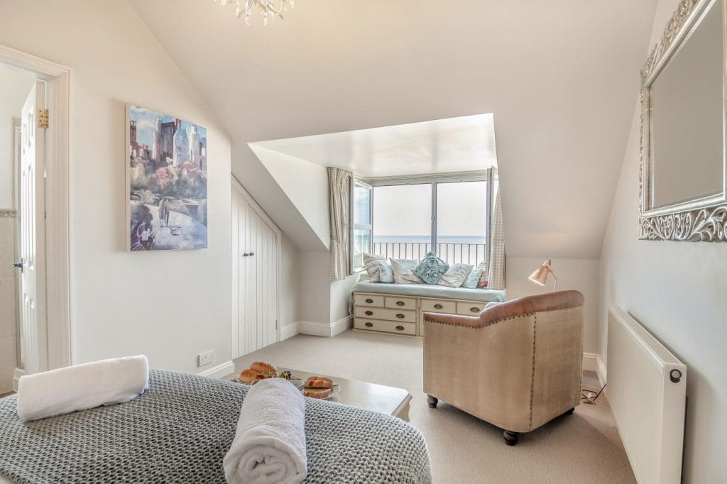 Sheringham fisherman's cottage with sea views from the bedroom.