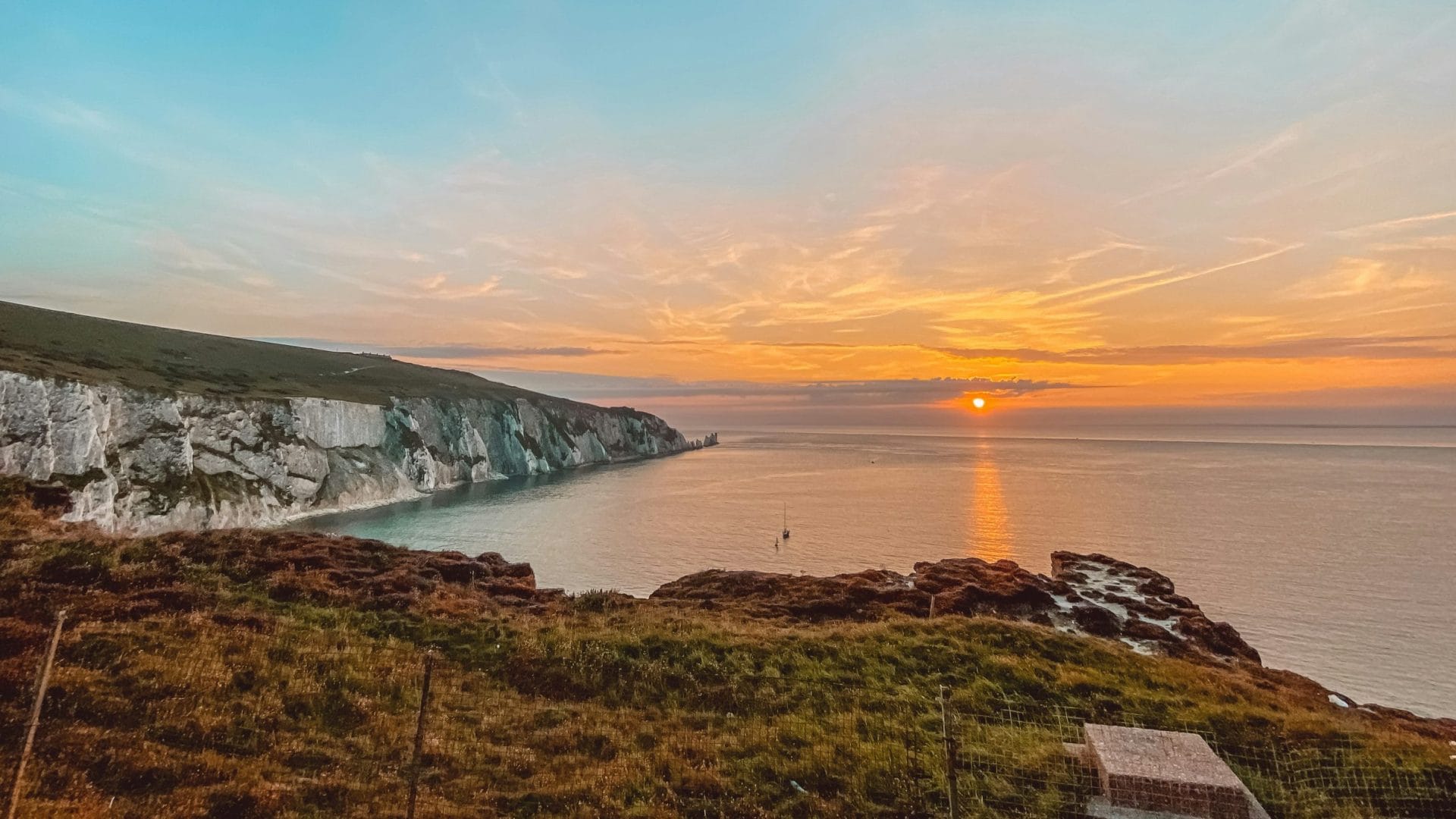 Isle of Wight sunset over the coast