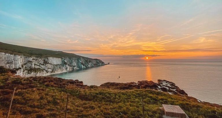 Isle of Wight sunset over the coast