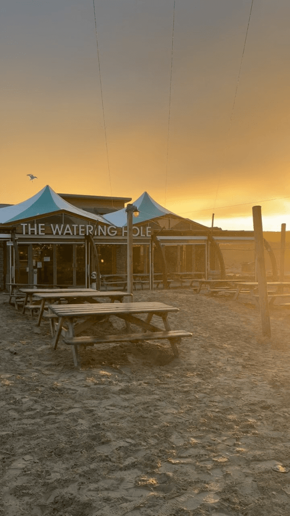 Watering Hole restaurant in Perranporth on the beach