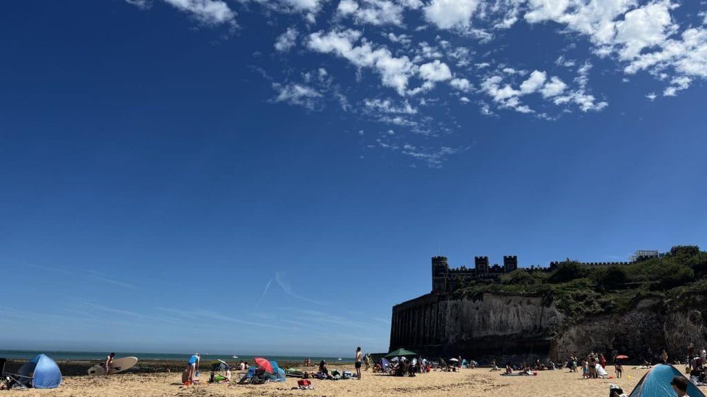 The family friendly beach at Broadstairs in Kent