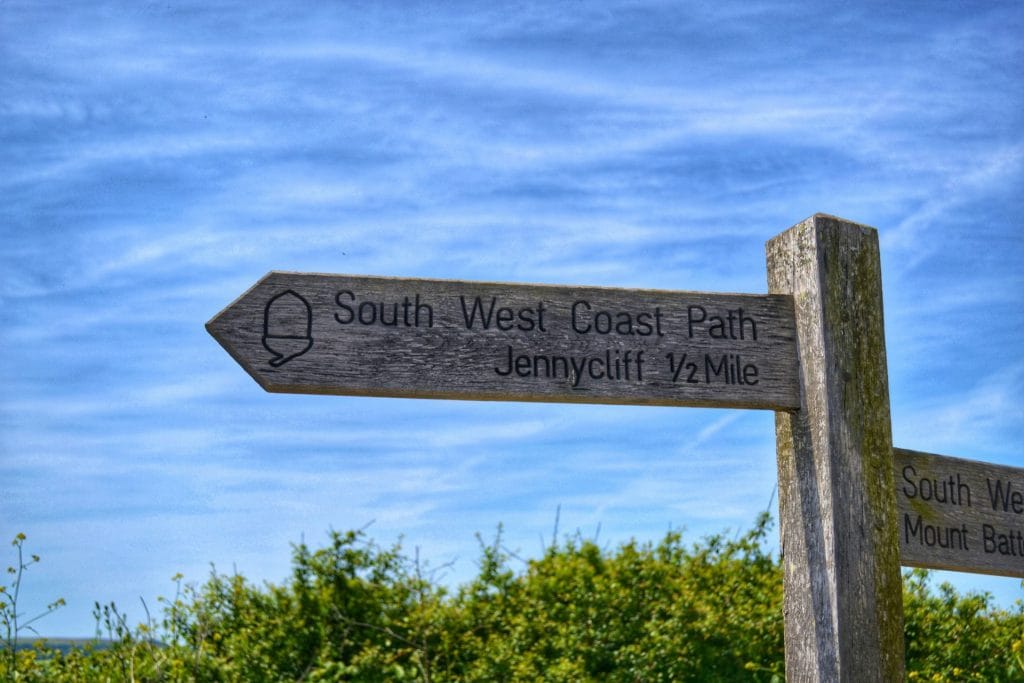 South West coast path sign